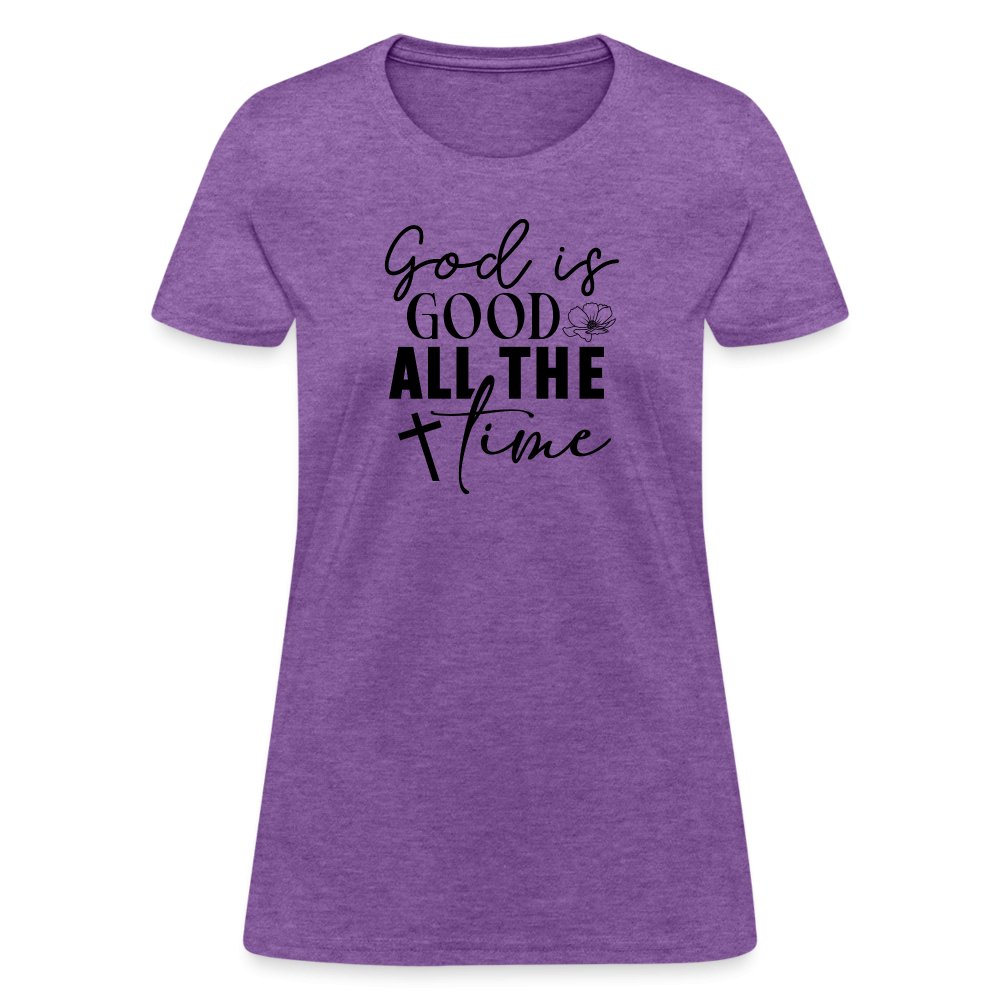 God is Good All The Time Women's T-Shirt - purple heather