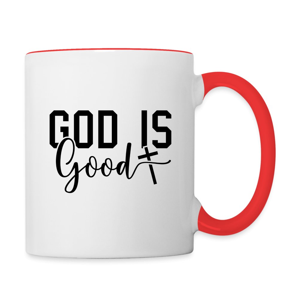 God is Good Coffee Mug - white/red