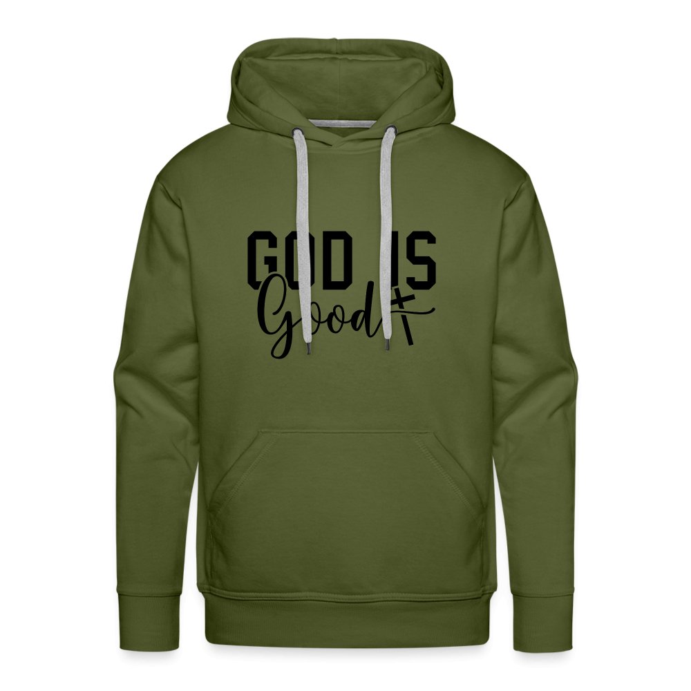 God is Good Men’s Premium Hoodie - olive green