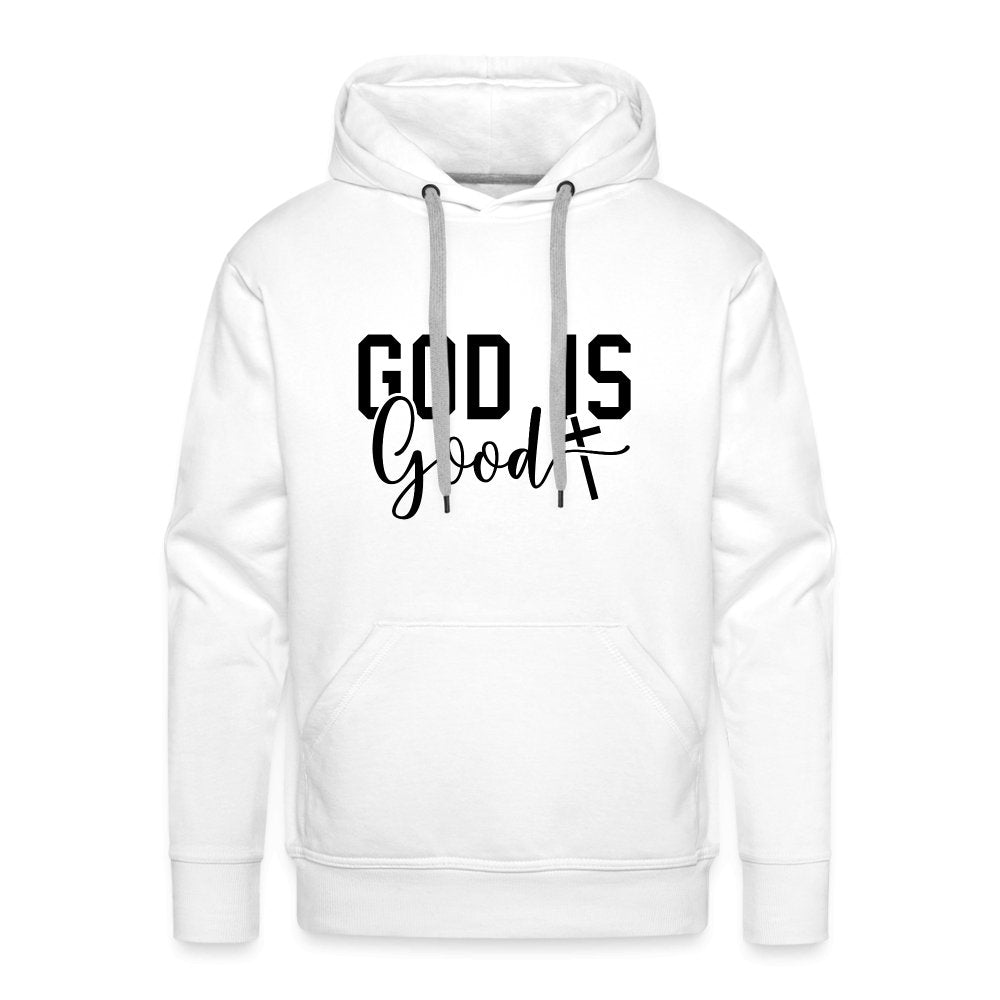 God is Good Men’s Premium Hoodie - white