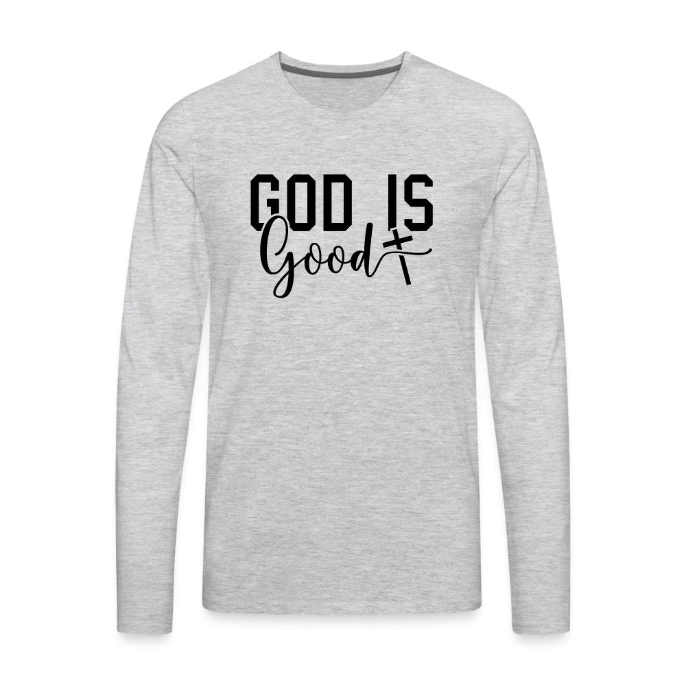 God is Good Men's Premium Long Sleeve T-Shirt - heather gray