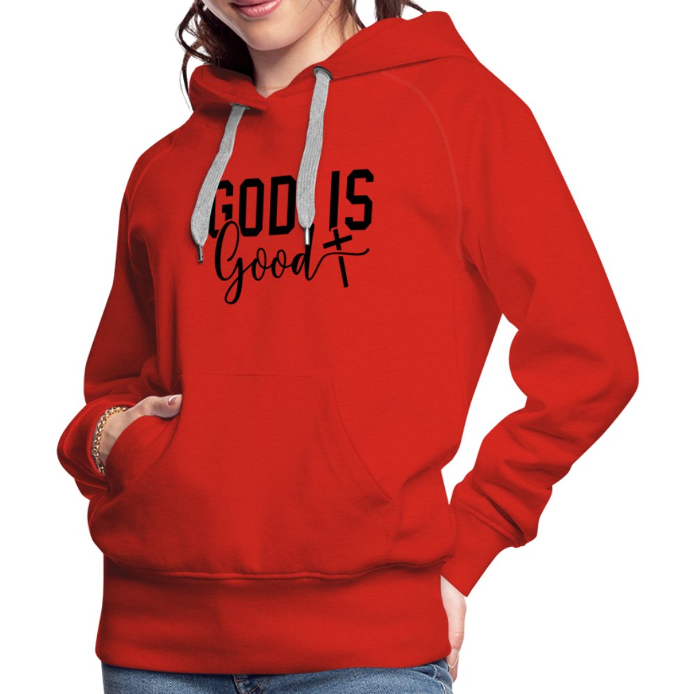 God is Good Women’s Premium Hoodie - red