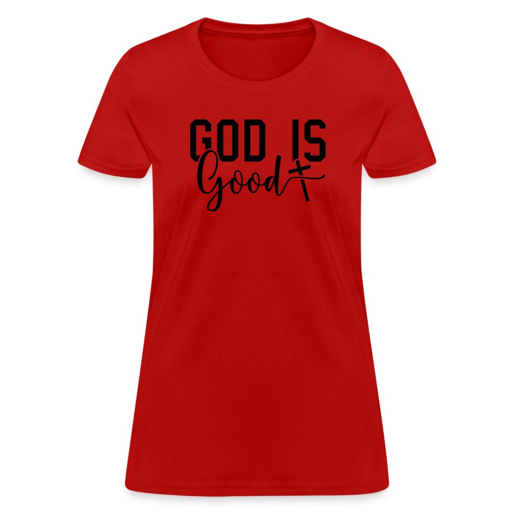 God is Good Women's T-Shirt - red