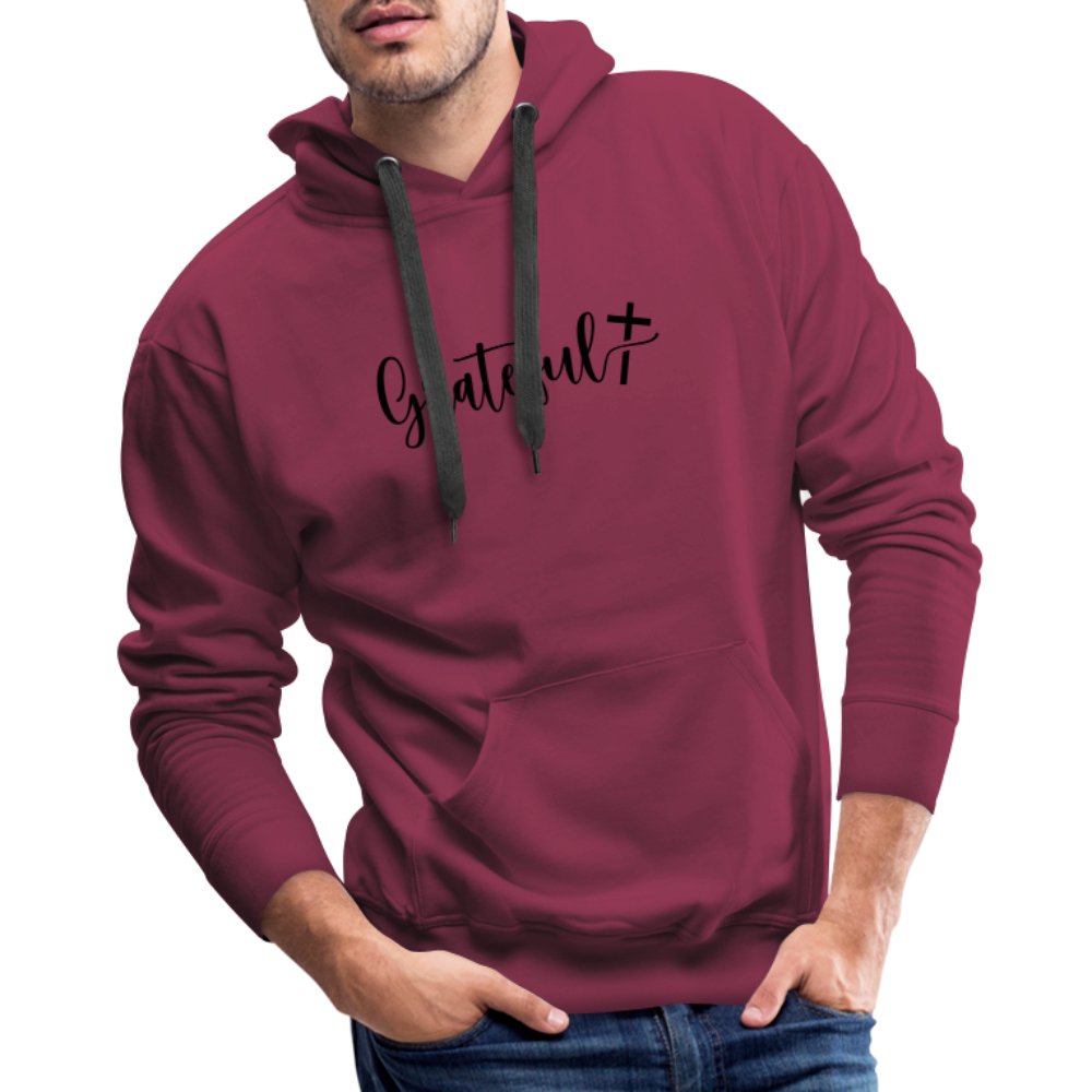 Grateful Men’s Premium Hoodie - burgundy