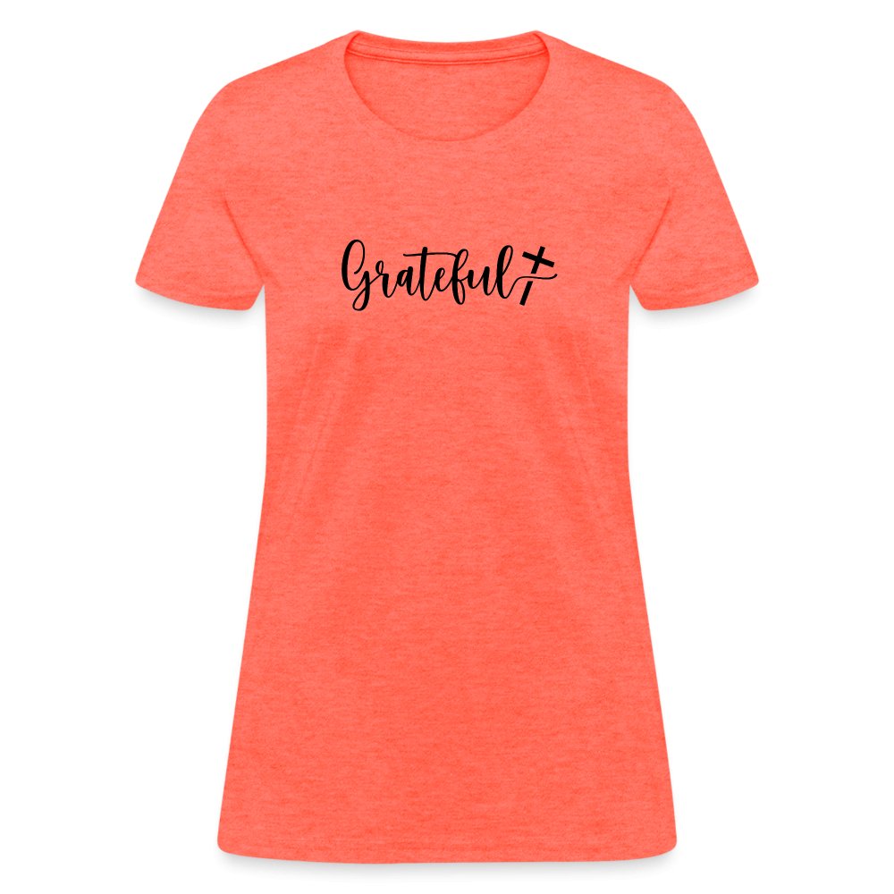 Grateful Women's T-Shirt - heather coral