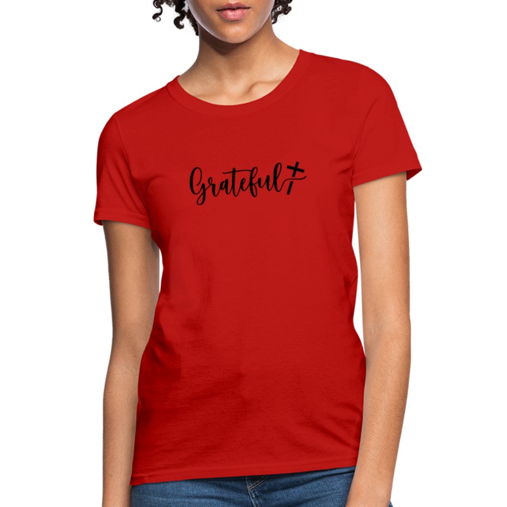 Grateful Women's T-Shirt - red