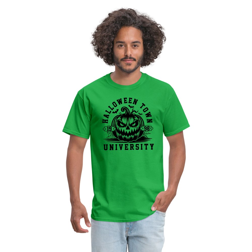 Halloween Town University T-Shirt (Halloween) - bright green