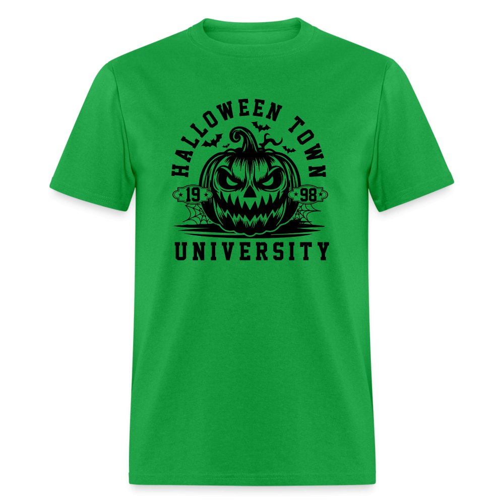 Halloween Town University T-Shirt (Halloween) - bright green