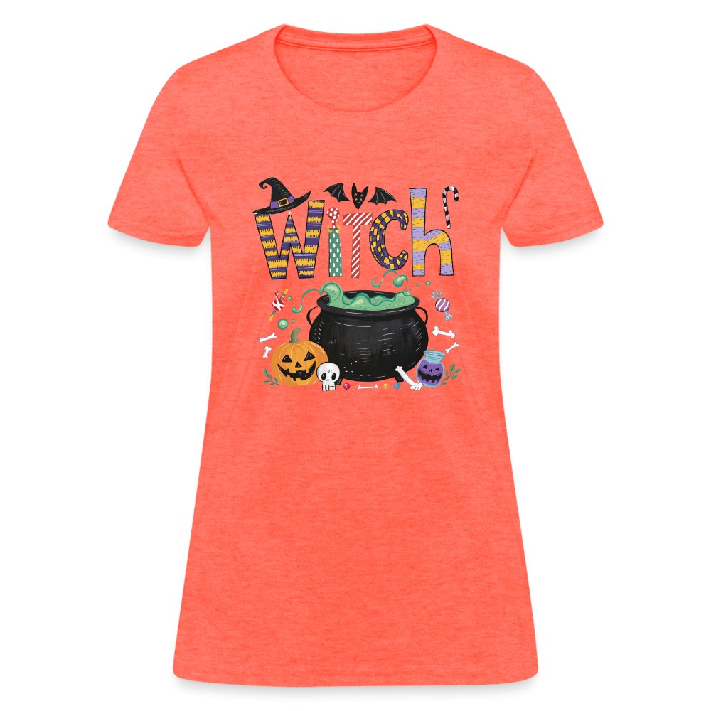 Halloween Witch Contoured T-Shirt - option1# - Women's T-Shirt | Fruit of the Loom L3930R