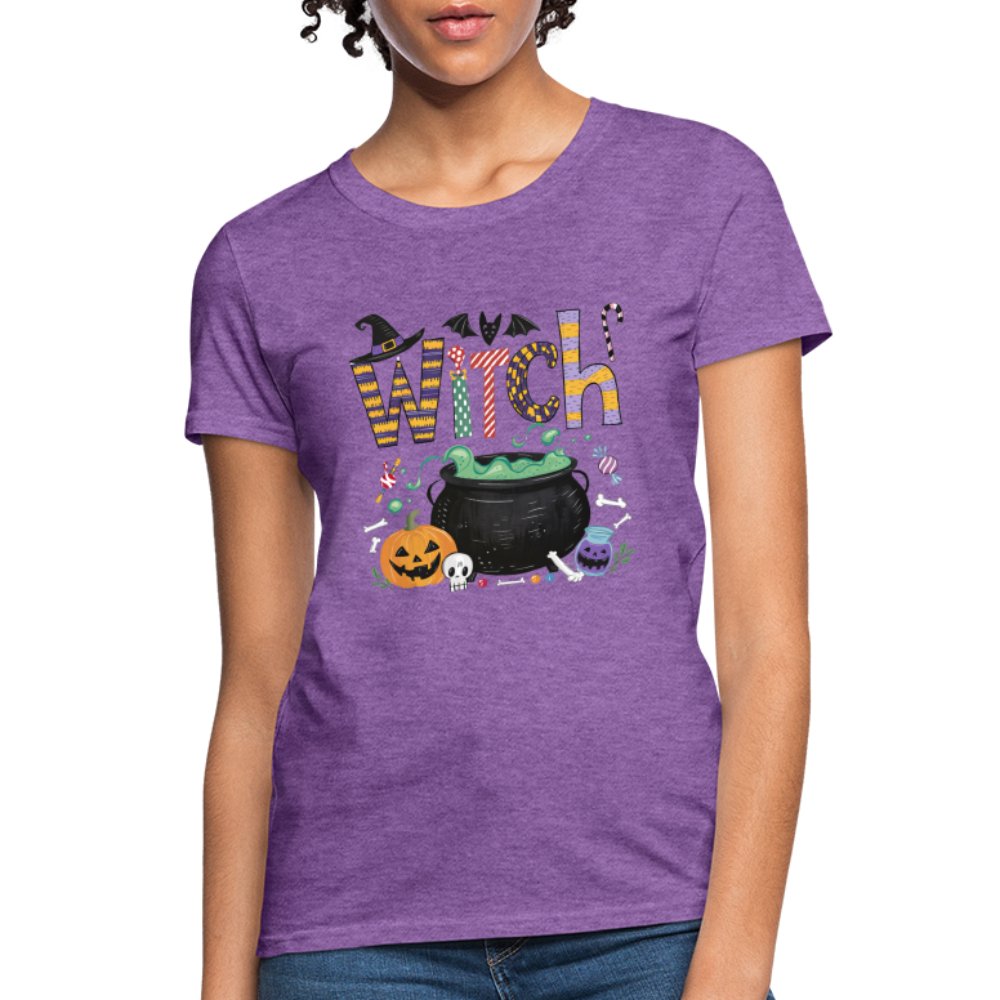 Halloween Witch Contoured T-Shirt - option1# - Women's T-Shirt | Fruit of the Loom L3930R