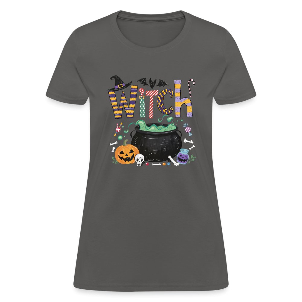 Halloween Witch Contoured T-Shirt - royal blue