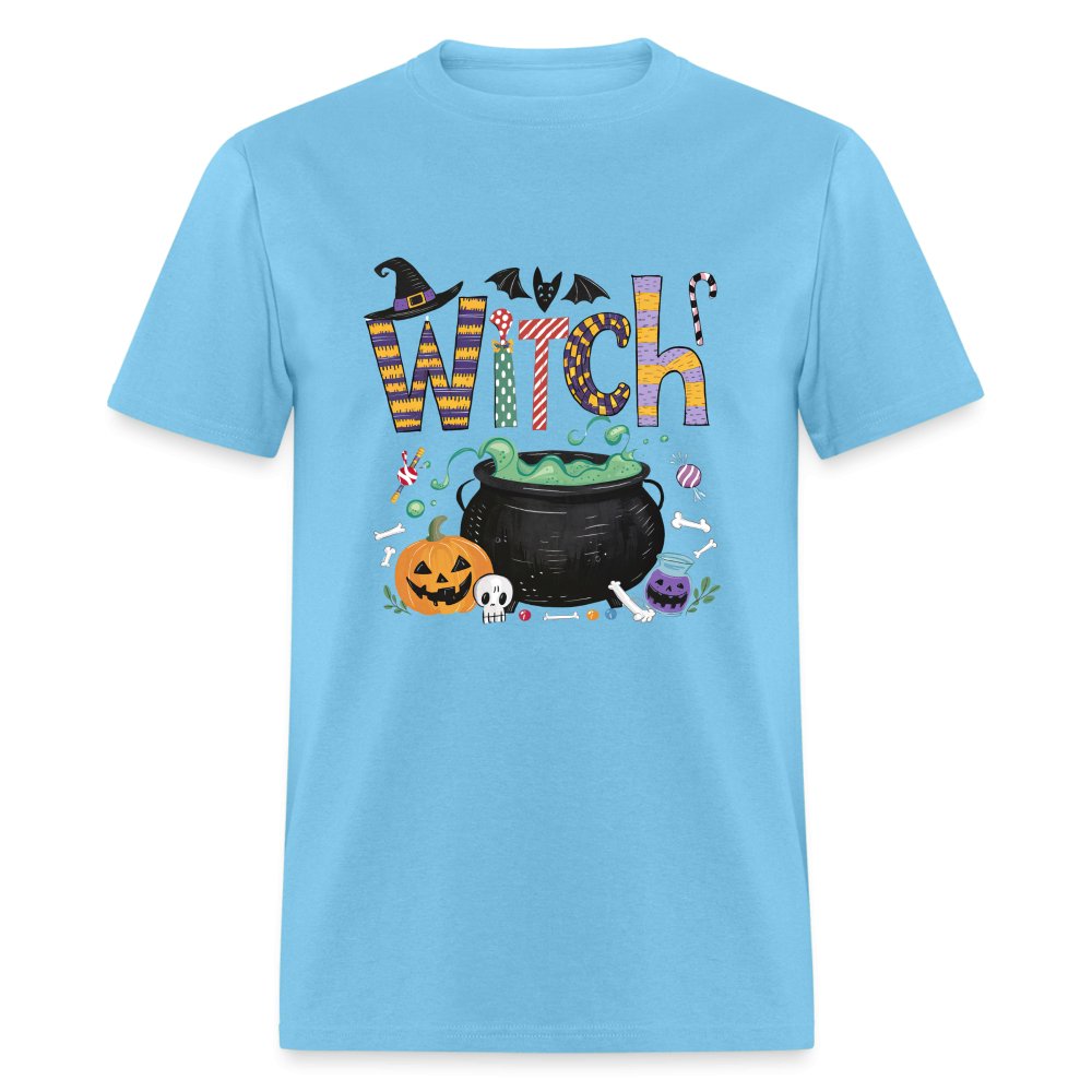 Halloween Witch T-Shirt - aquatic blue