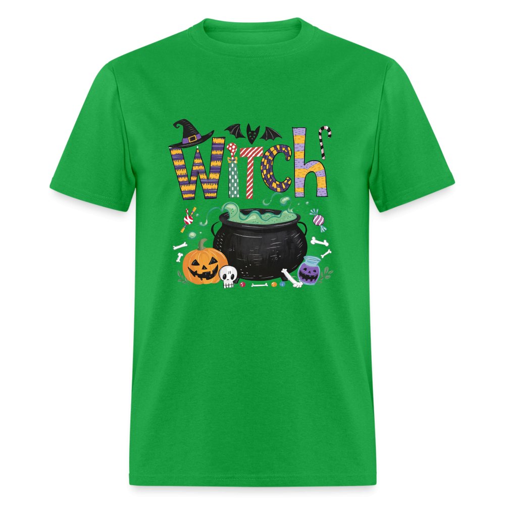 Halloween Witch T-Shirt - bright green