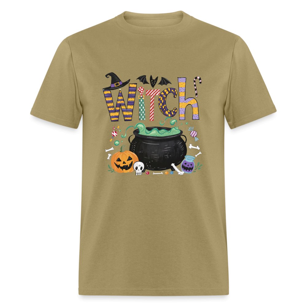 Halloween Witch T-Shirt - khaki