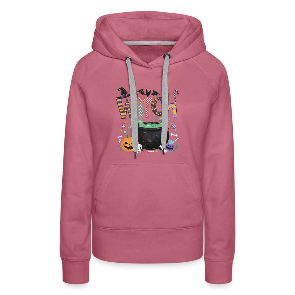 Halloween Witch Women’s Premium Hoodie - mauve