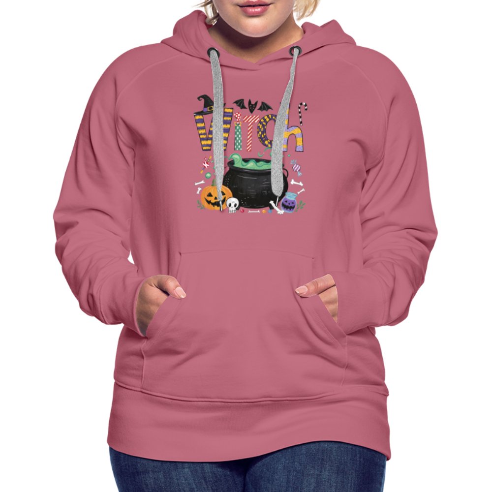 Halloween Witch Women’s Premium Hoodie - mauve