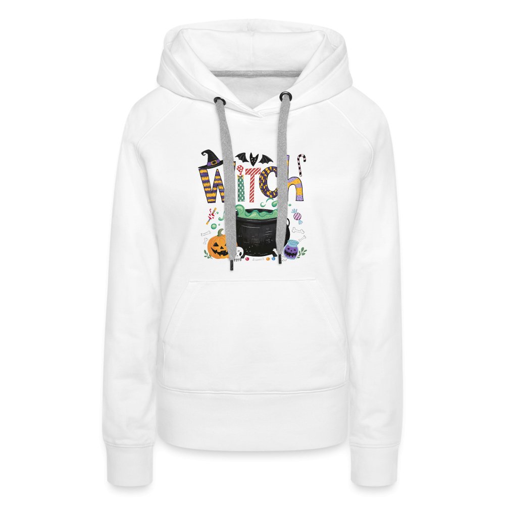 Halloween Witch Women’s Premium Hoodie - white