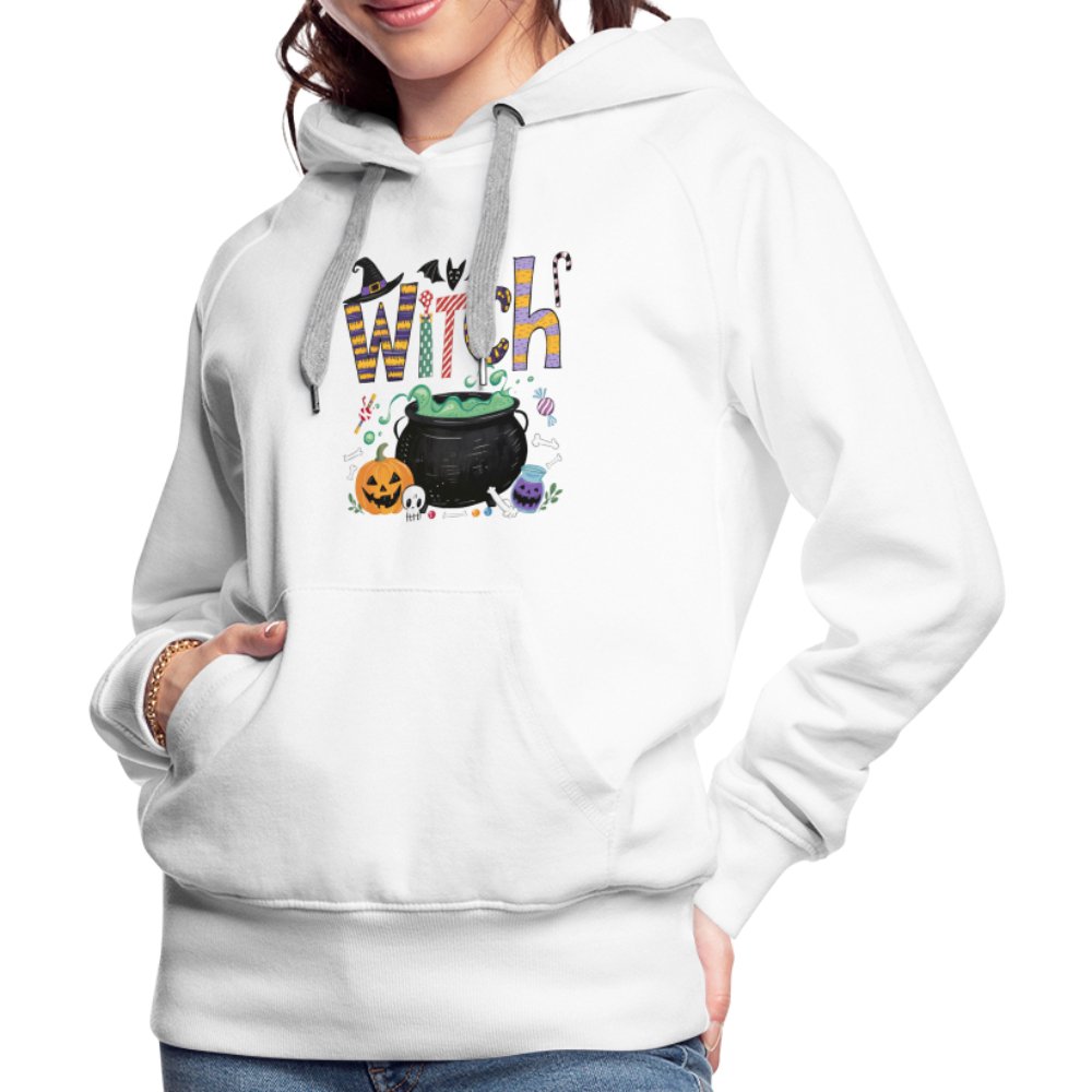 Halloween Witch Women’s Premium Hoodie - white