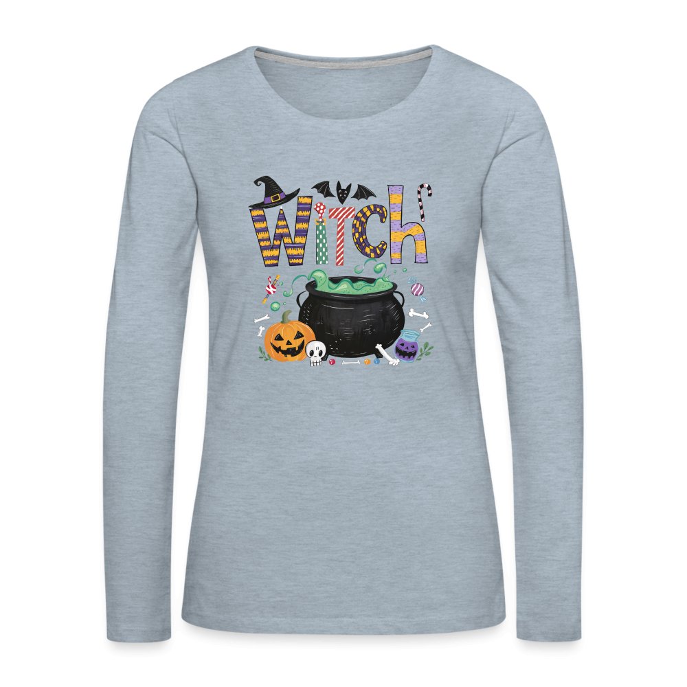 Halloween Witch Women's Premium Long Sleeve T-Shirt - option1# - Women's Premium Long Sleeve T-Shirt | Spreadshirt 876