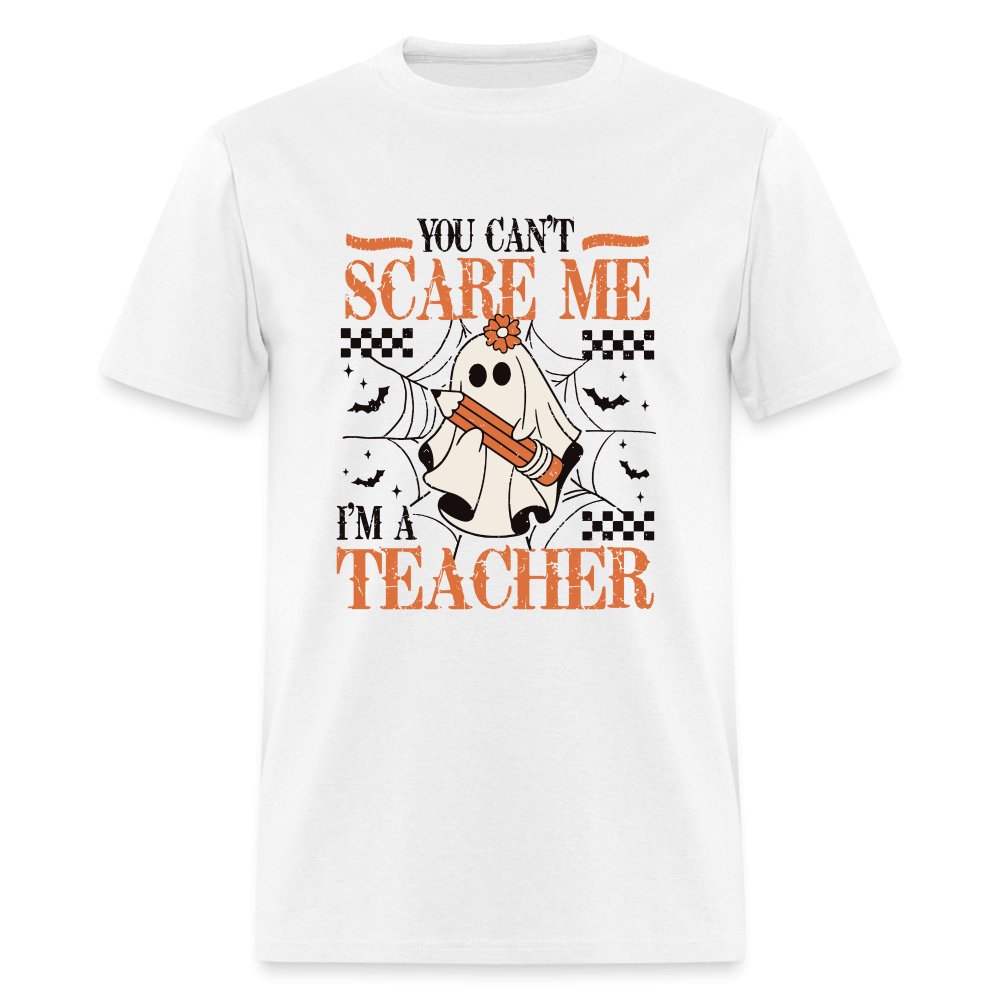 (Halloween) You Can't Scare Me I'm a Teacher T-Shirt - light heather gray