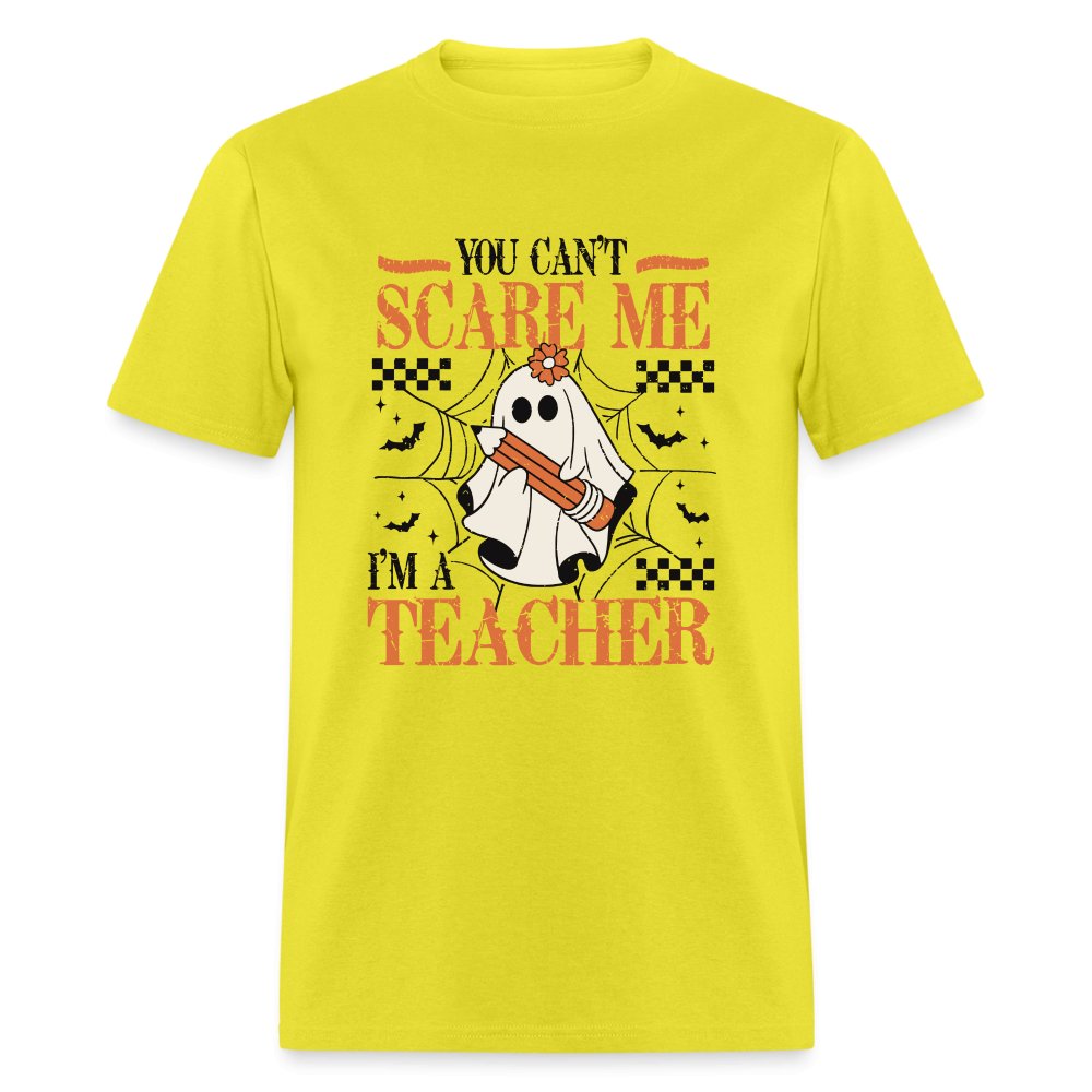 (Halloween) You Can't Scare Me I'm a Teacher T-Shirt - pink