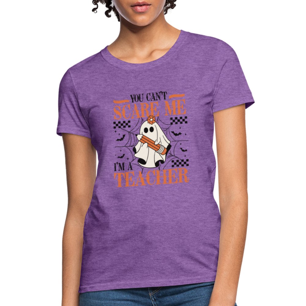 (Halloween) You Can't Scare Me I'm a Teacher Women's T-Shirt - pink