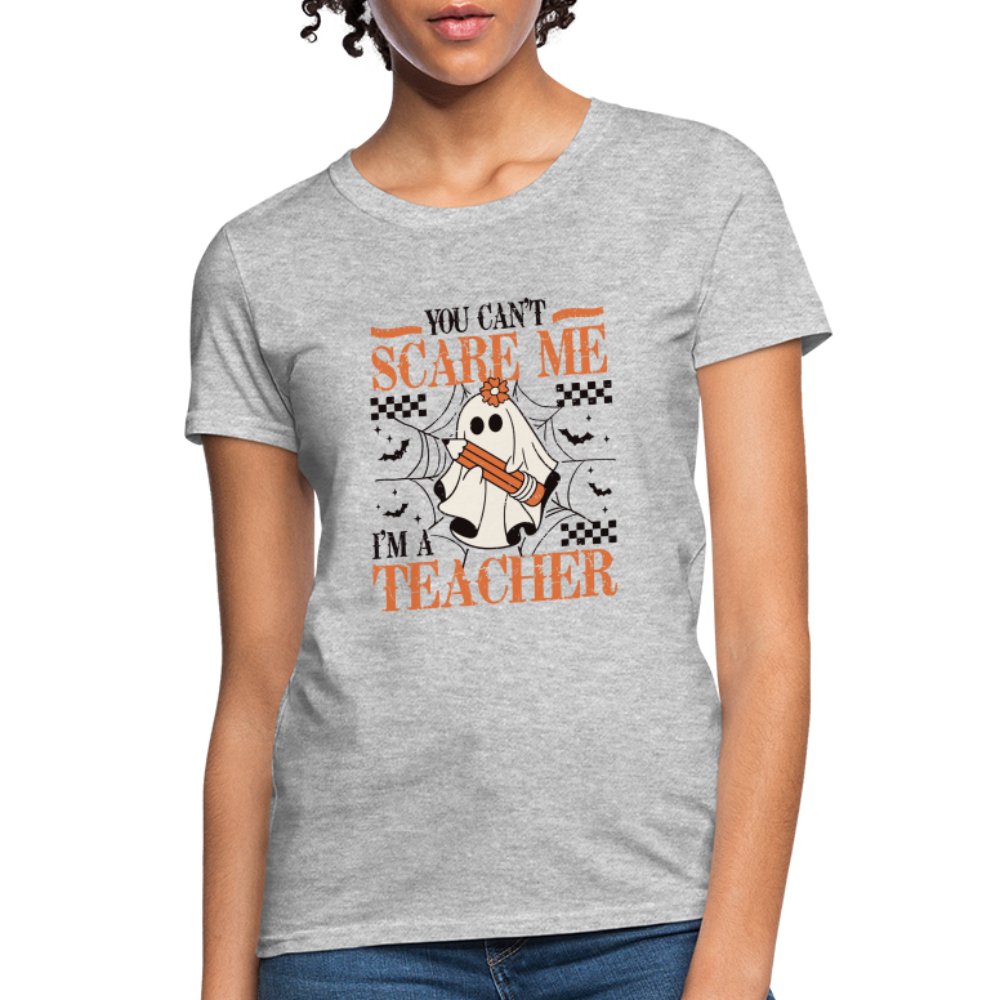 (Halloween) You Can't Scare Me I'm a Teacher Women's T-Shirt - purple heather