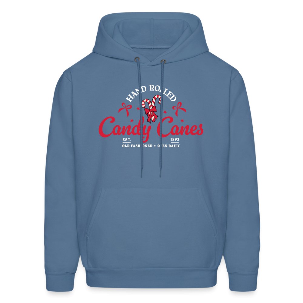 Hand Rolled Candy Canes Hoodie - denim blue