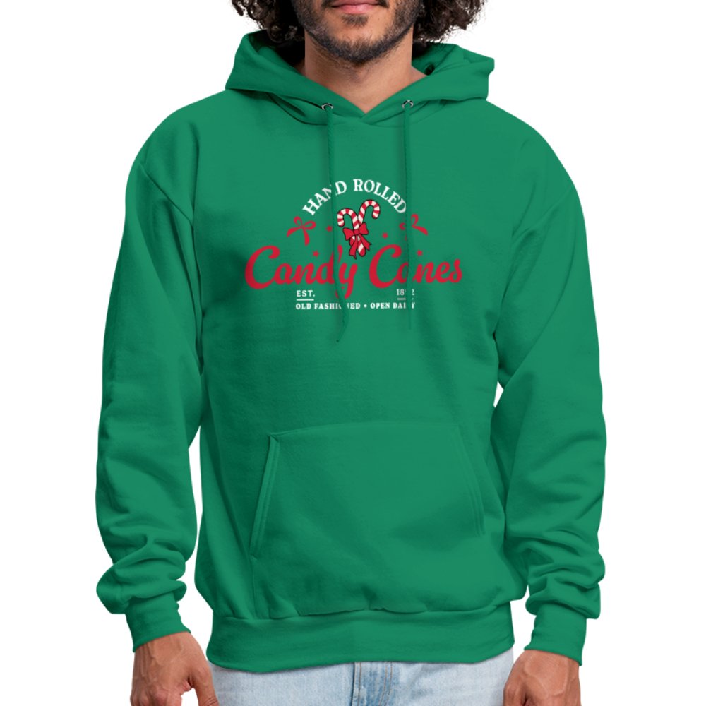 Hand Rolled Candy Canes Hoodie - kelly green