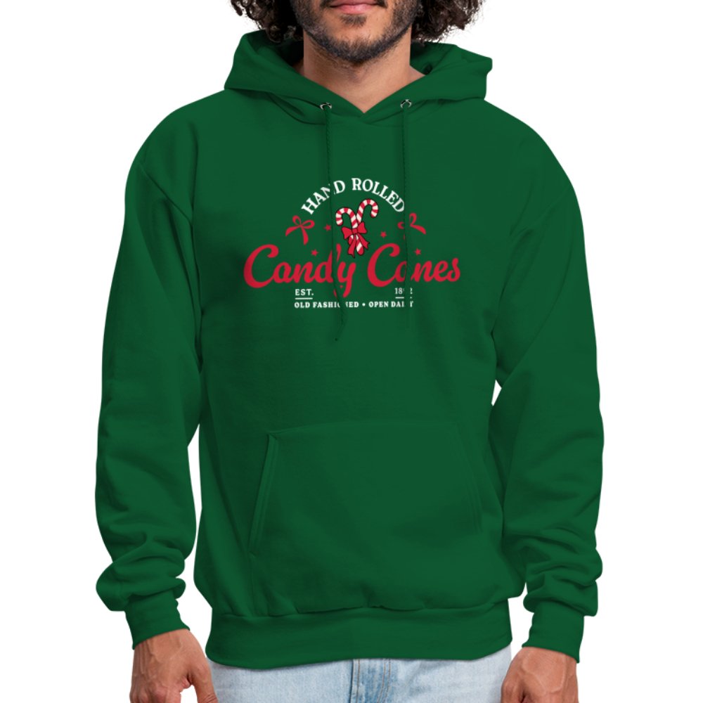 Hand Rolled Candy Canes Hoodie - kelly green