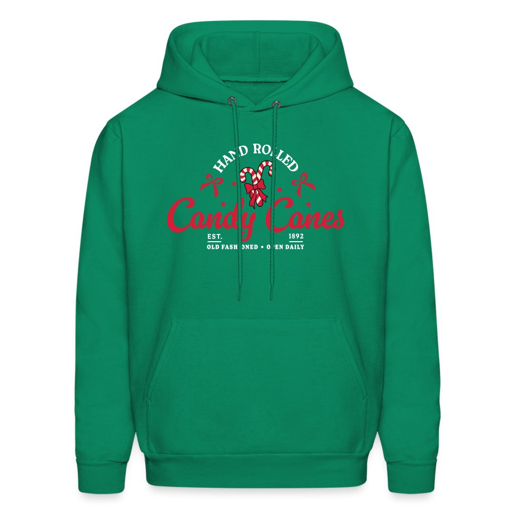 Hand Rolled Candy Canes Hoodie - kelly green