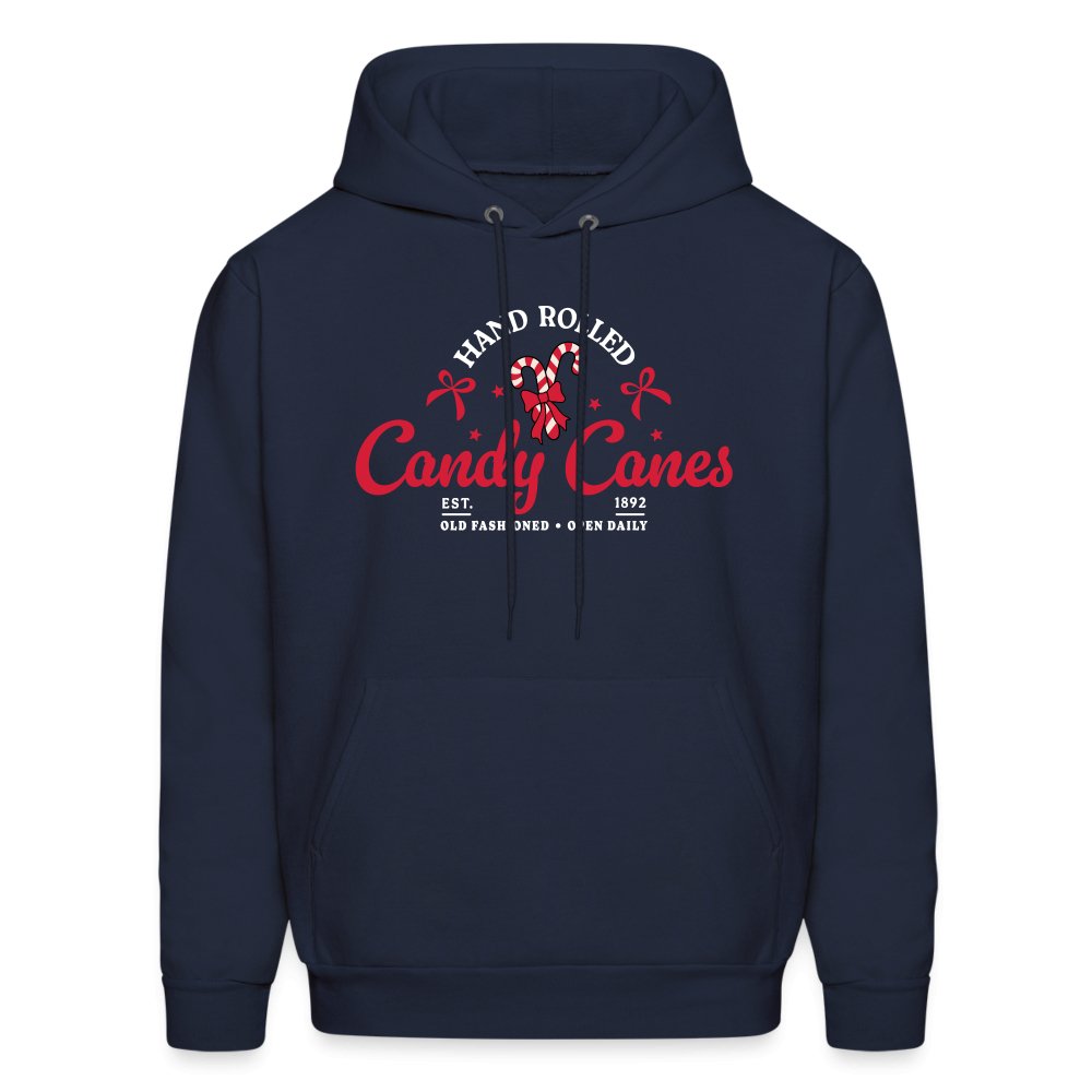 Hand Rolled Candy Canes Hoodie - navy