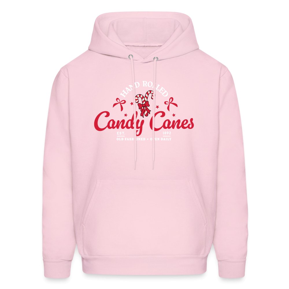 Hand Rolled Candy Canes Hoodie - pale pink