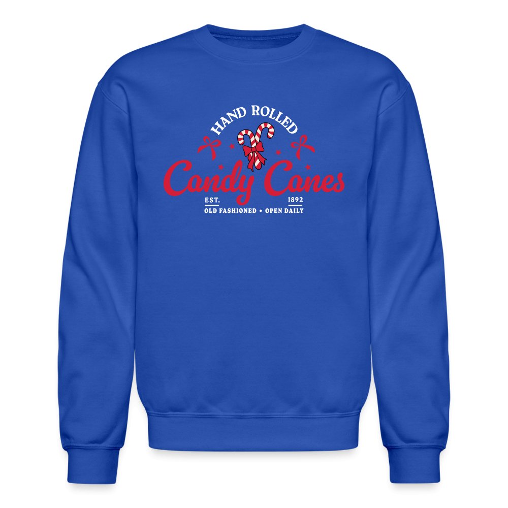 Hand Rolled Candy Canes Sweatshirt - royal blue