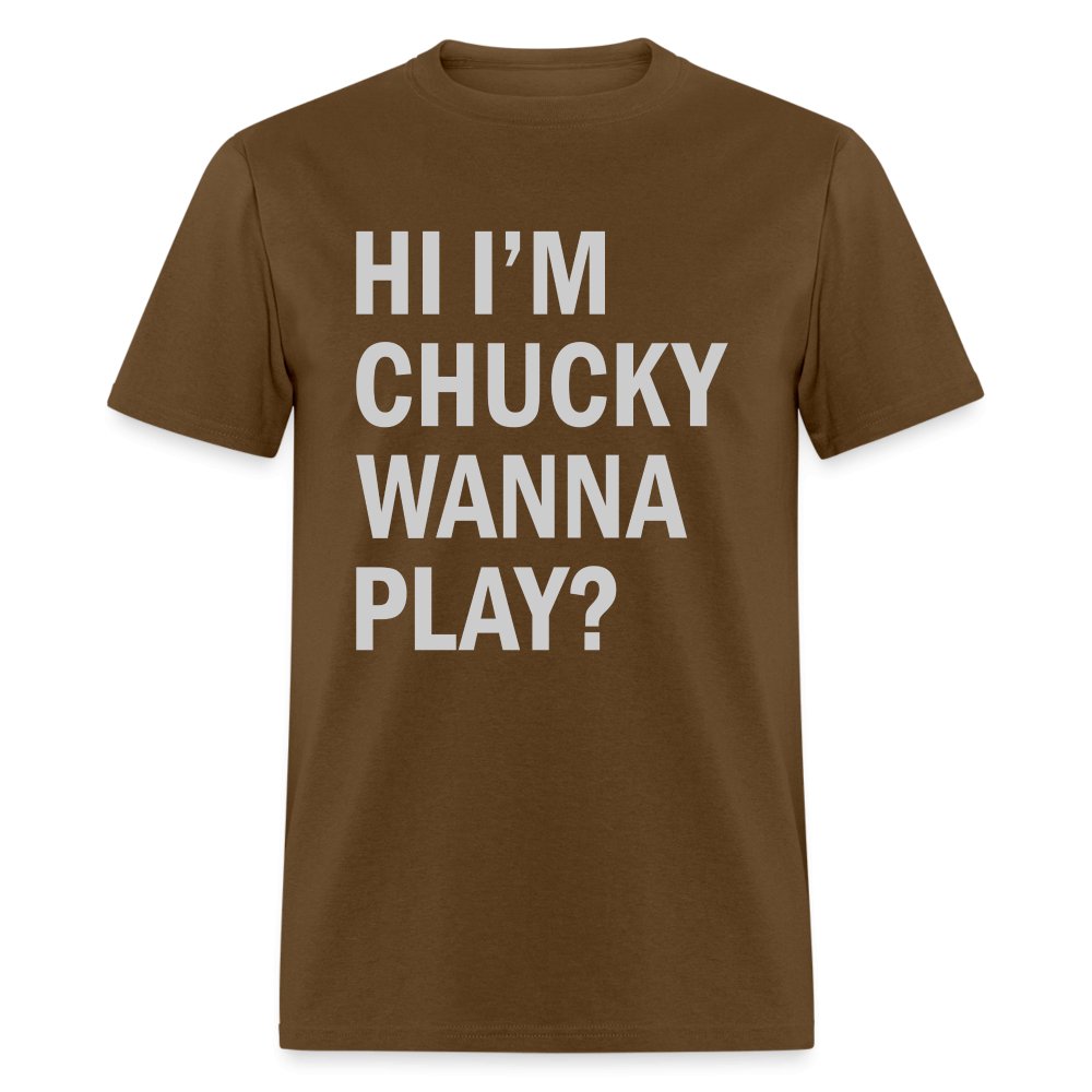 Hi I'm Chucky Wanna Play T-Shirt - black