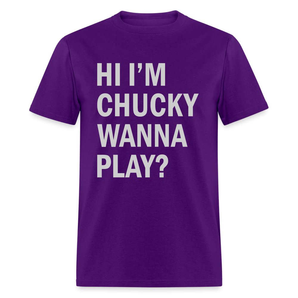 Hi I'm Chucky Wanna Play T-Shirt - brown