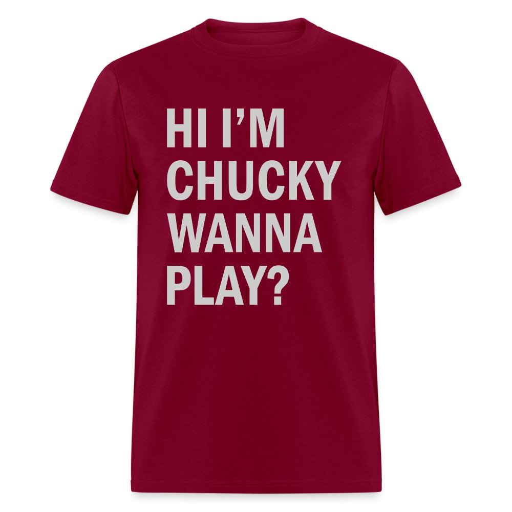 Hi I'm Chucky Wanna Play T-Shirt - red