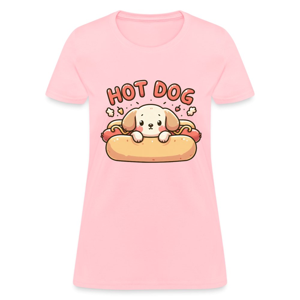 Hot Dog Women's Contoured T-Shirt (Puppy inside Hot Dog Bun) - option1# - Women's T-Shirt | Fruit of the Loom L3930R