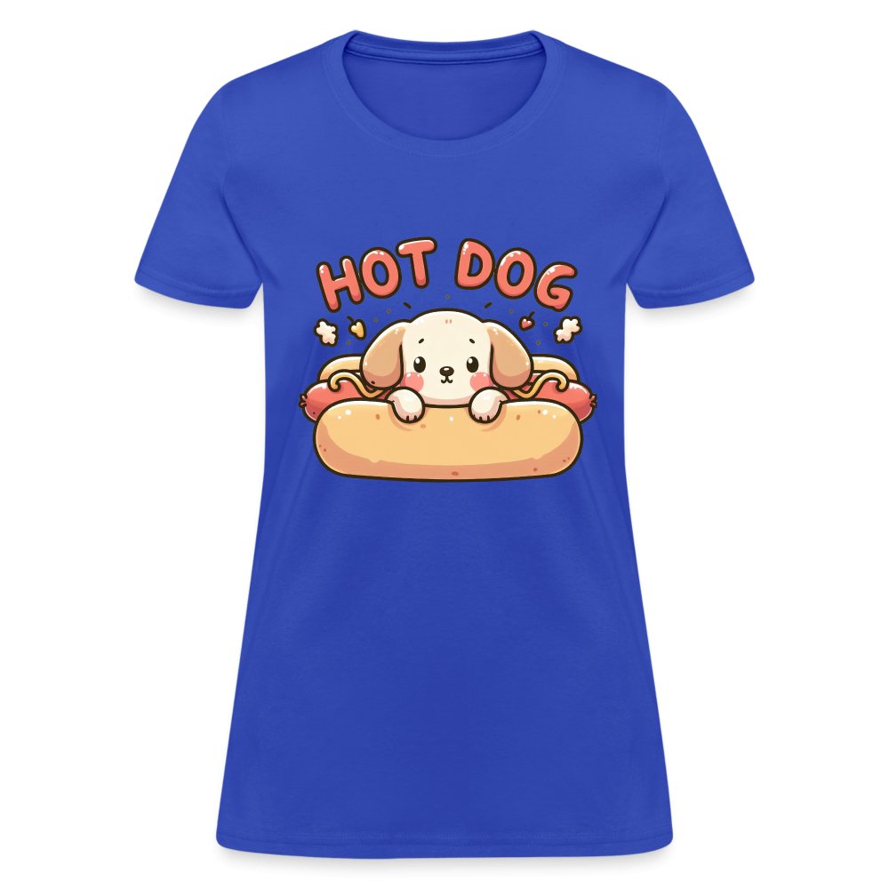 Hot Dog Women's Contoured T-Shirt (Puppy inside Hot Dog Bun) - option1# - Women's T-Shirt | Fruit of the Loom L3930R