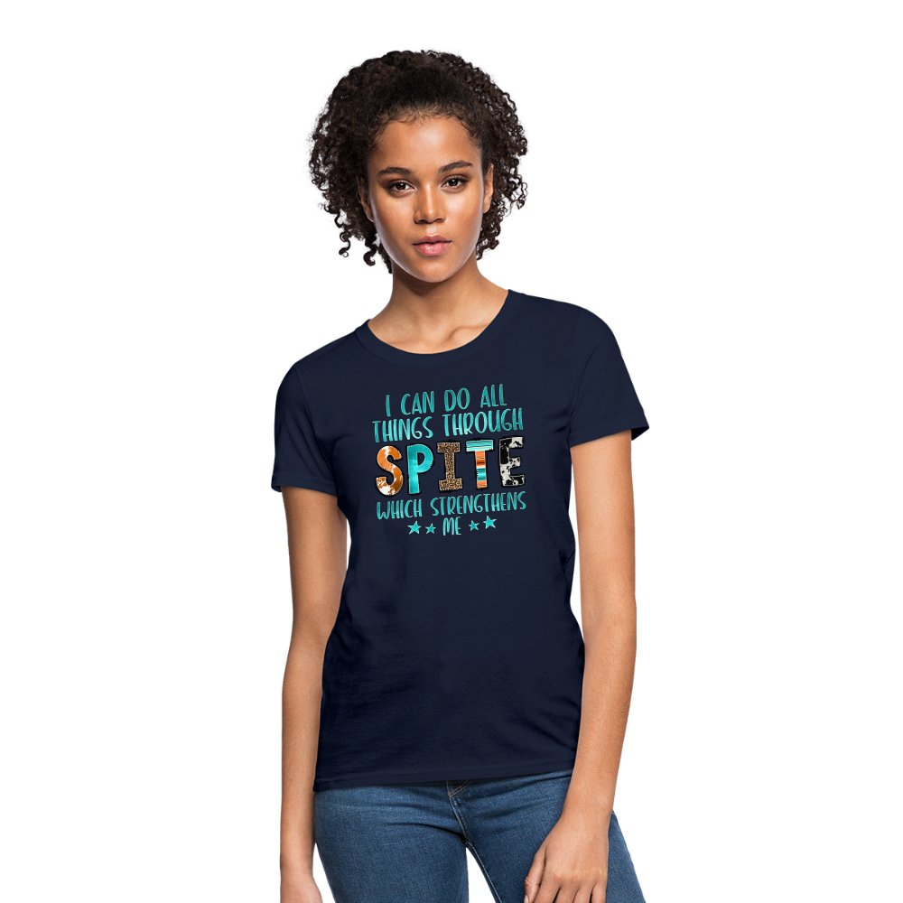 I can Do All Things Through Spite Which Strengthens Me Women's T-Shirt - option1# - Women's T-Shirt | Fruit of the Loom L3930R