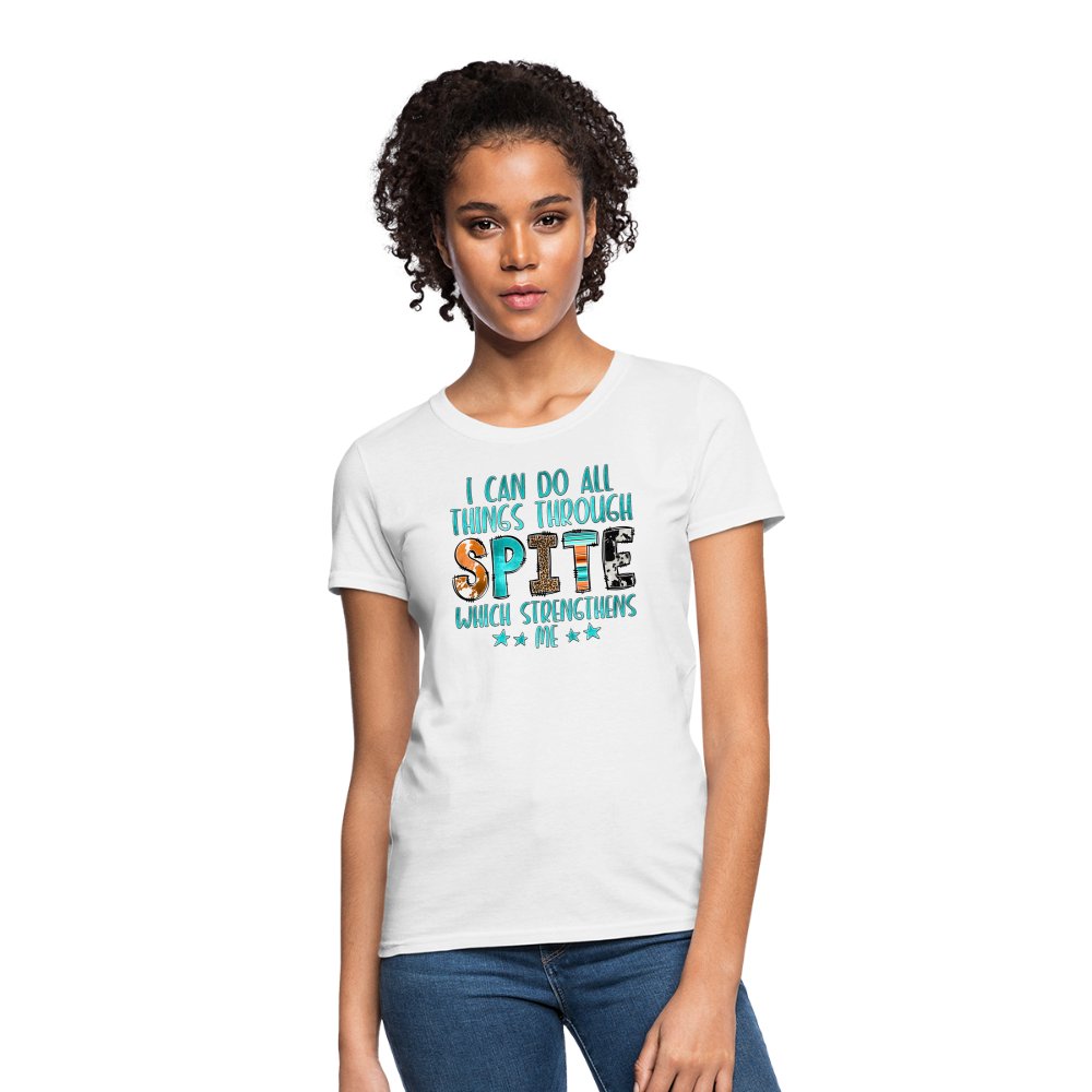 I can Do All Things Through Spite Which Strengthens Me Women's T-Shirt - option1# - Women's T-Shirt | Fruit of the Loom L3930R