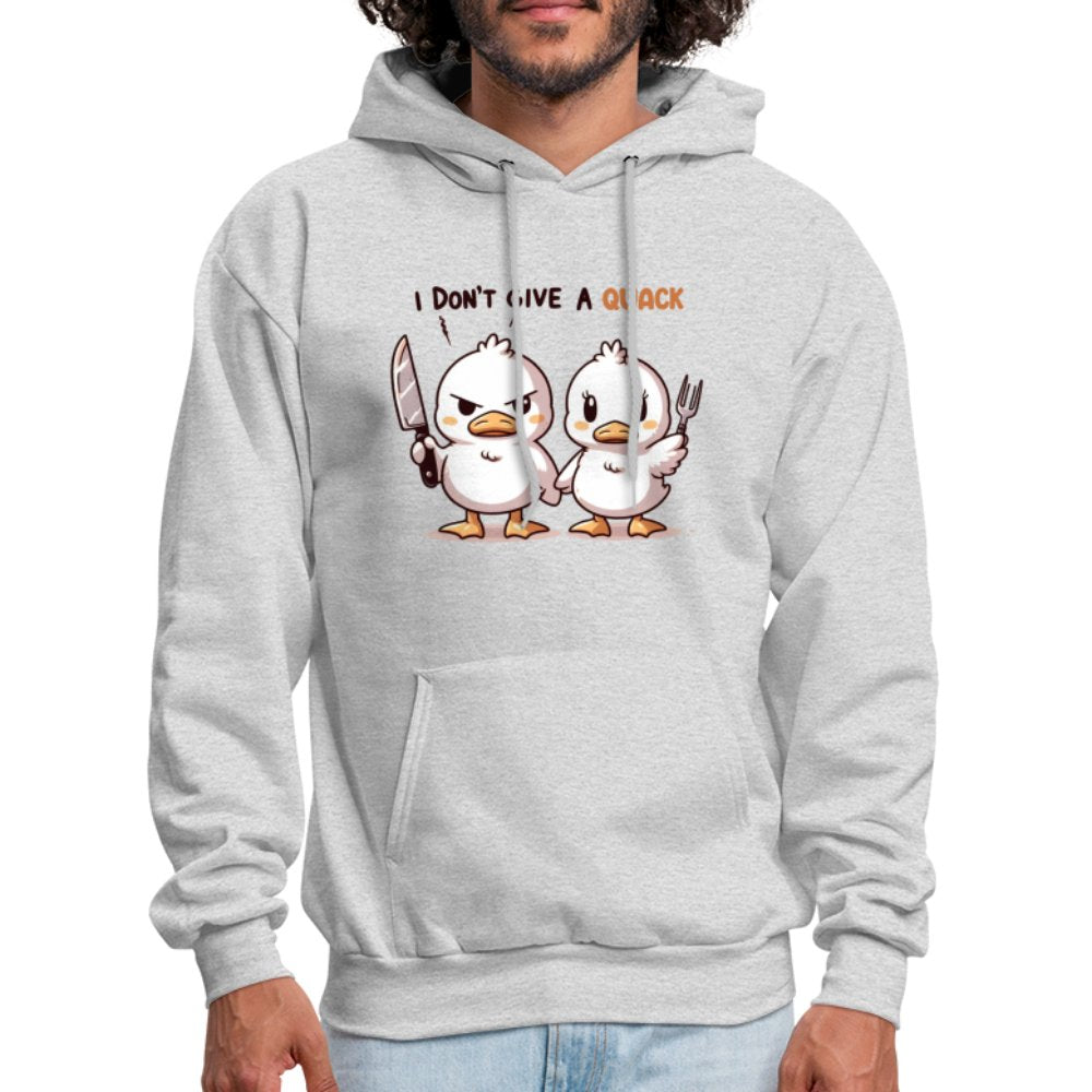 I Don't Give a Quack Hoodie (Ducks with Attitude) - option1# - Men's Hoodie | Hanes P170