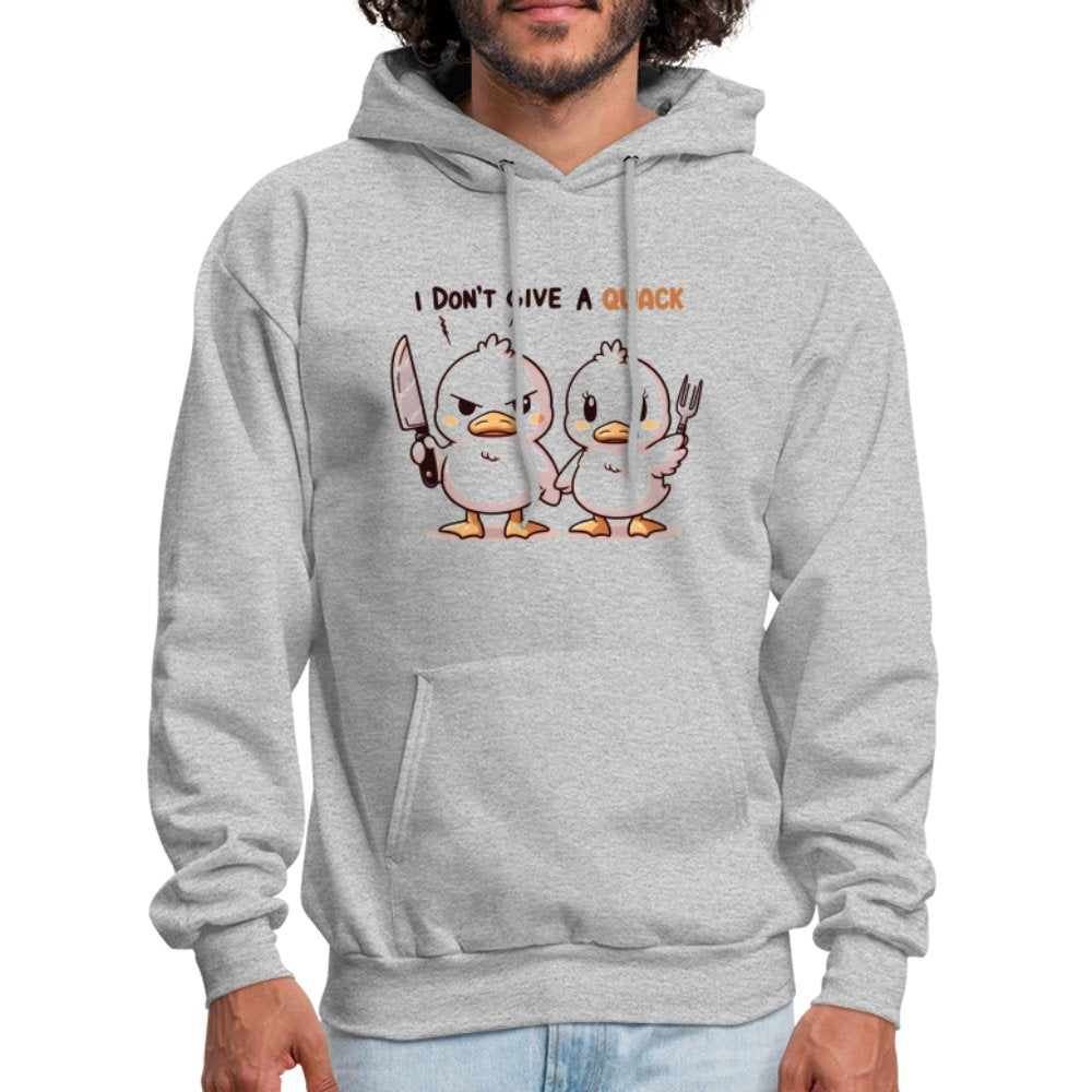 I Don't Give a Quack Hoodie (Ducks with Attitude) - option1# - Men's Hoodie | Hanes P170