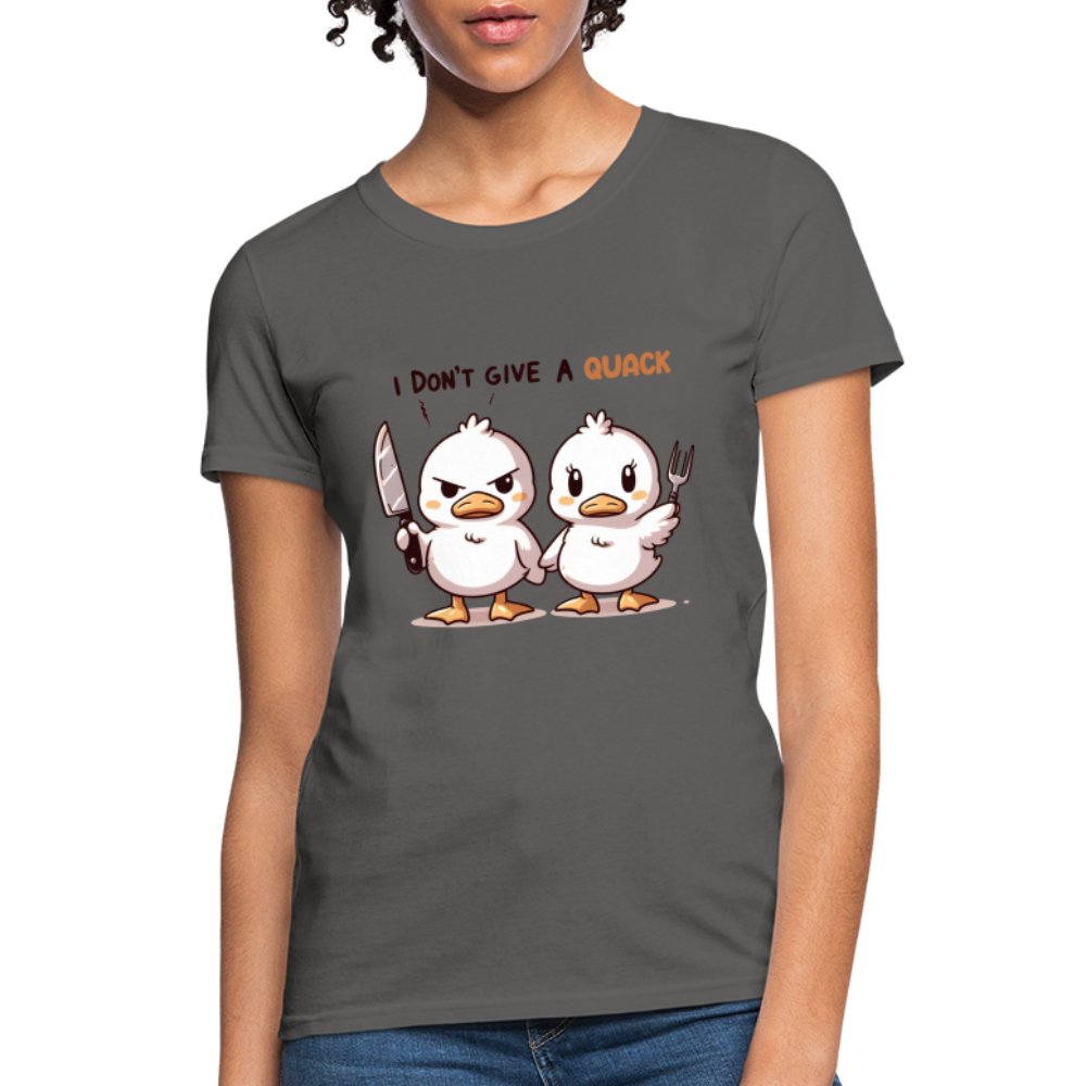 I Don't Give a Quack Women's Contoured T-Shirt (Ducks with Attitude) - option1# - Women's T-Shirt | Fruit of the Loom L3930R