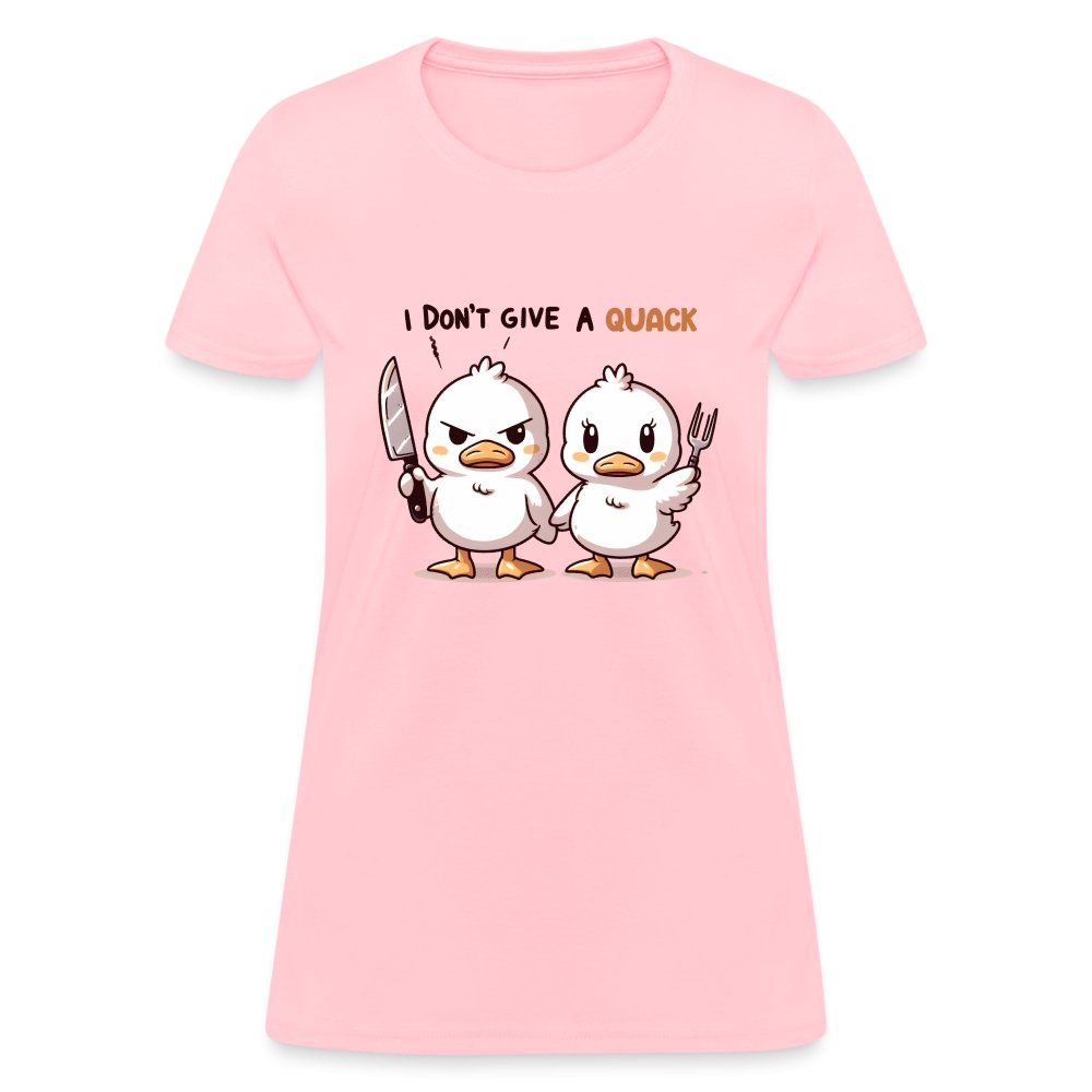 I Don't Give a Quack Women's Contoured T-Shirt (Ducks with Attitude) - option1# - Women's T-Shirt | Fruit of the Loom L3930R