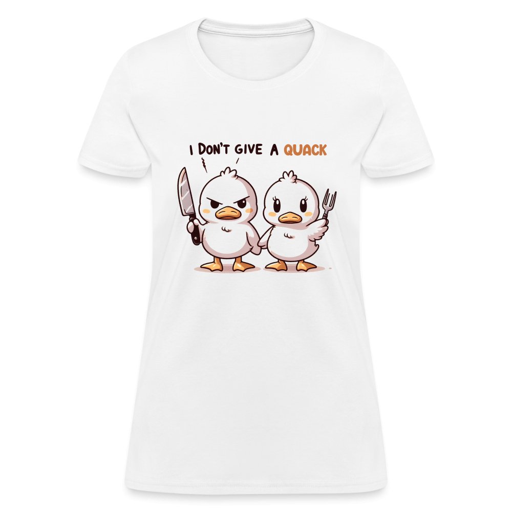 I Don't Give a Quack Women's Contoured T-Shirt (Ducks with Attitude) - option1# - Women's T-Shirt | Fruit of the Loom L3930R