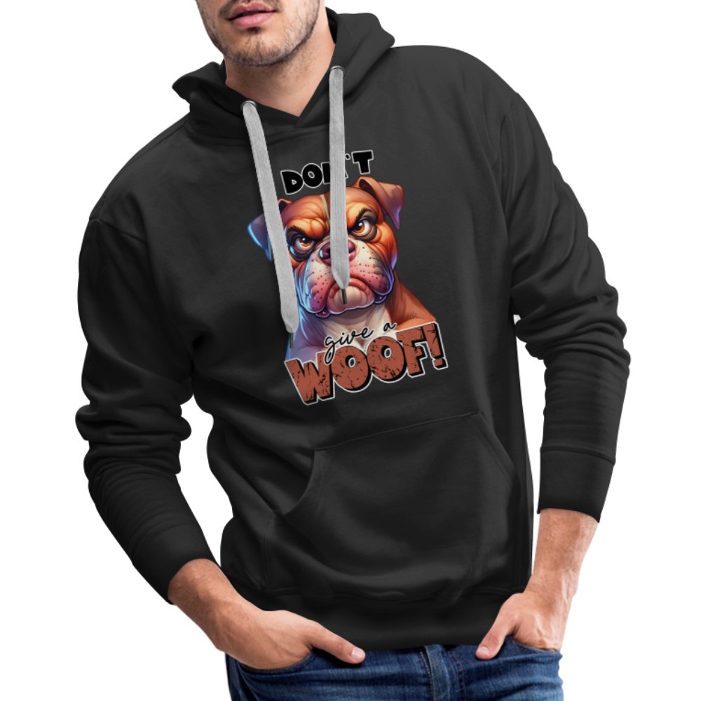 I Don't Give a Woof (Grumpy Dog with Attitude) Men’s Premium Hoodie - option1# - Men’s Premium Hoodie | Spreadshirt 20