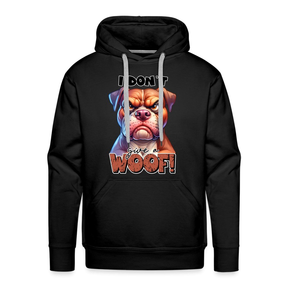 I Don't Give a Woof (Grumpy Dog with Attitude) Men’s Premium Hoodie - option1# - Men’s Premium Hoodie | Spreadshirt 20