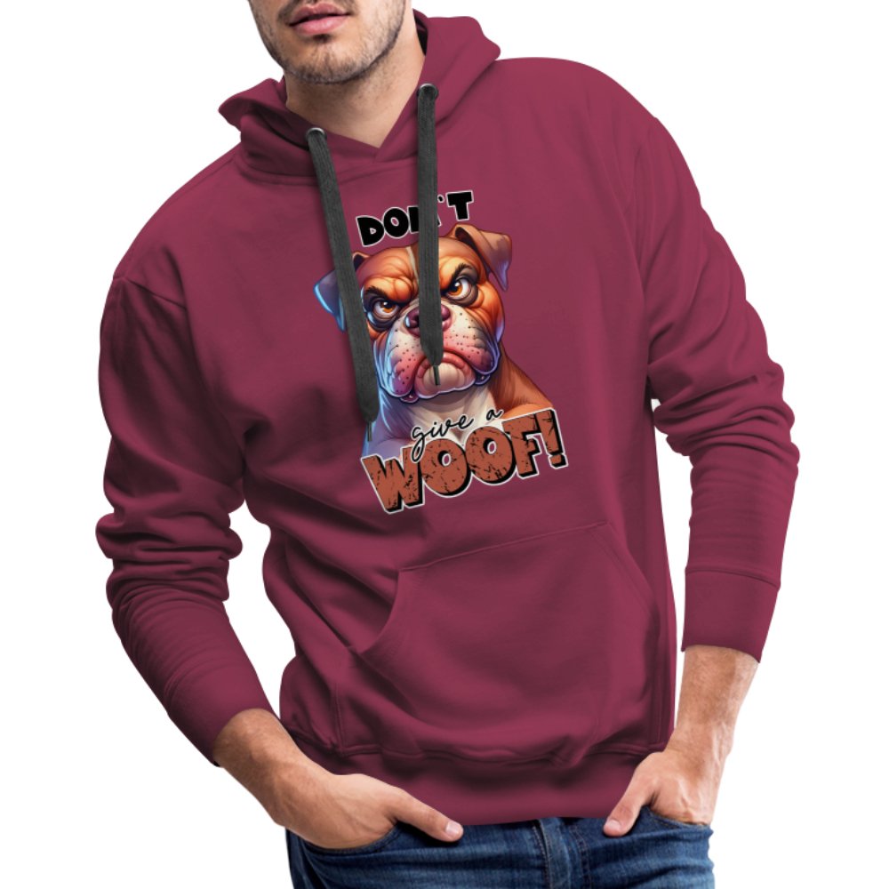 I Don't Give a Woof (Grumpy Dog with Attitude) Men’s Premium Hoodie - option1# - Men’s Premium Hoodie | Spreadshirt 20