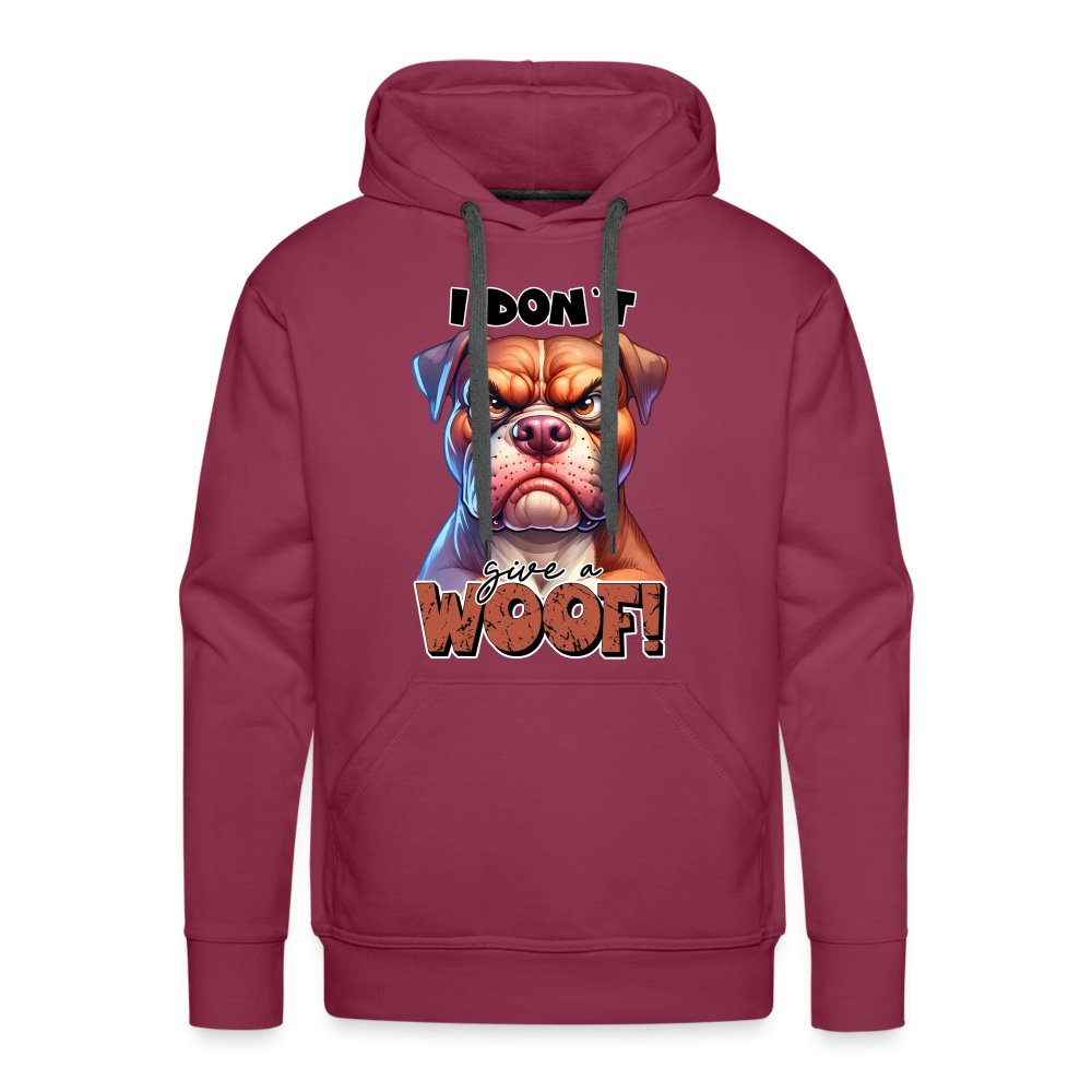 I Don't Give a Woof (Grumpy Dog with Attitude) Men’s Premium Hoodie - option1# - Men’s Premium Hoodie | Spreadshirt 20